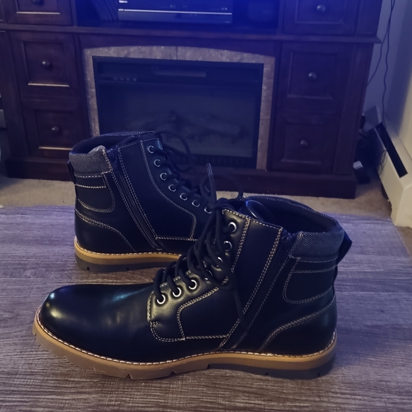 Men's Alesbury Jaxx Black Boots Size 11 - Picture 2 of 5